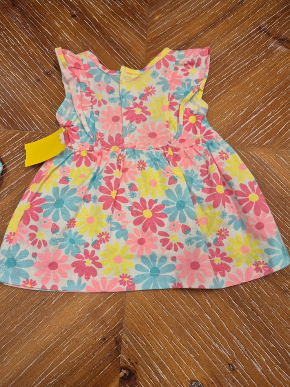 Baby Girls Carters Floral Dress & Bloomers Set 3M 100% Cotton - Picture 7 of 9